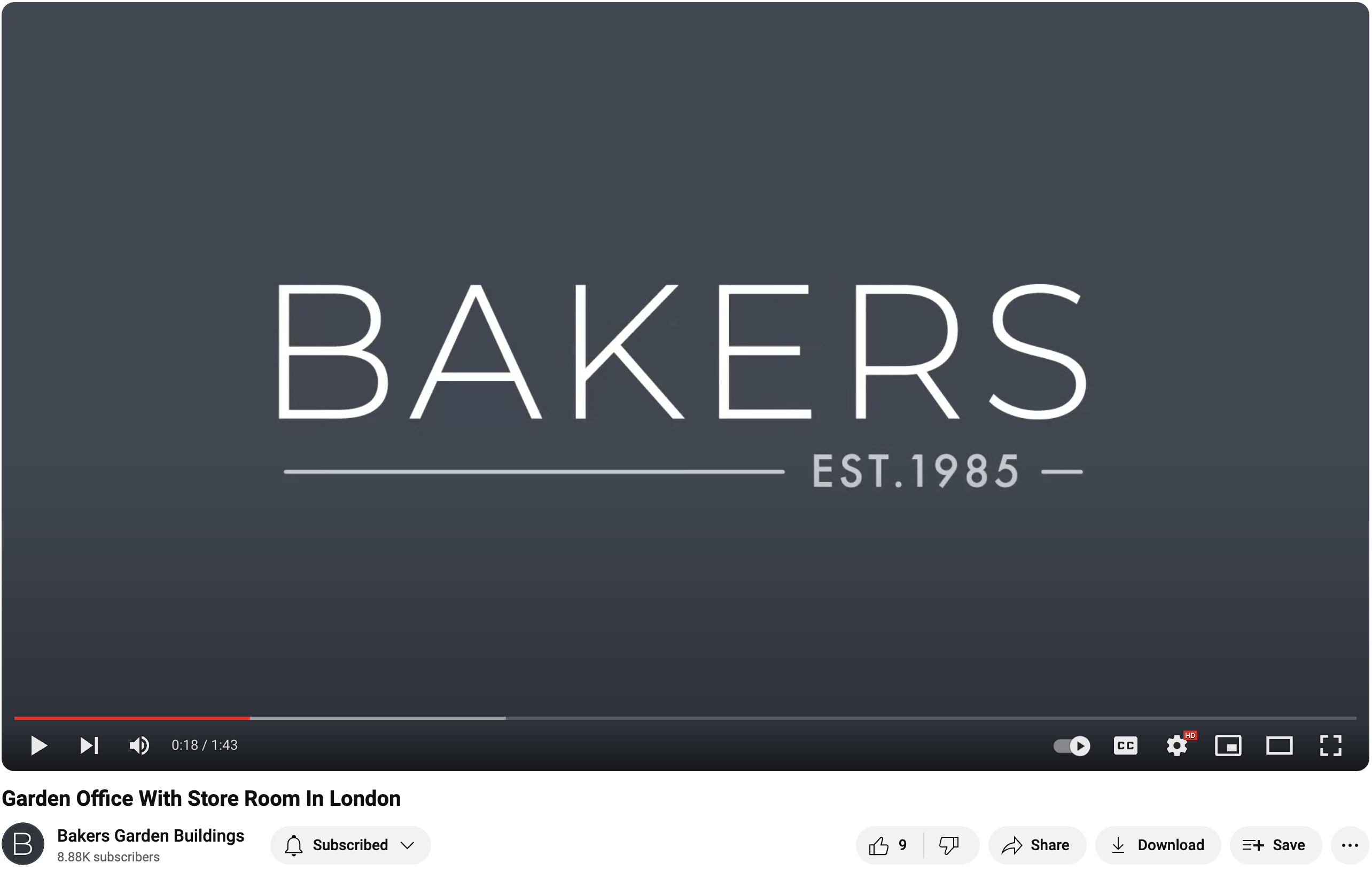 Bakers Garden Building Video logo sting